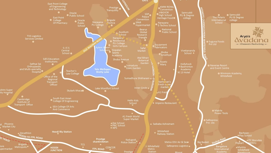Location of Aryas Avadana in Hoskote, Bangalore - Image 427699