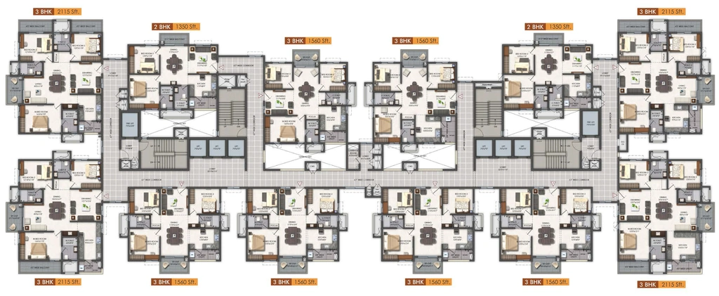 Floor Plan of Aspire Spaces A3 in Mallampet, Hyderabad - Image 427733