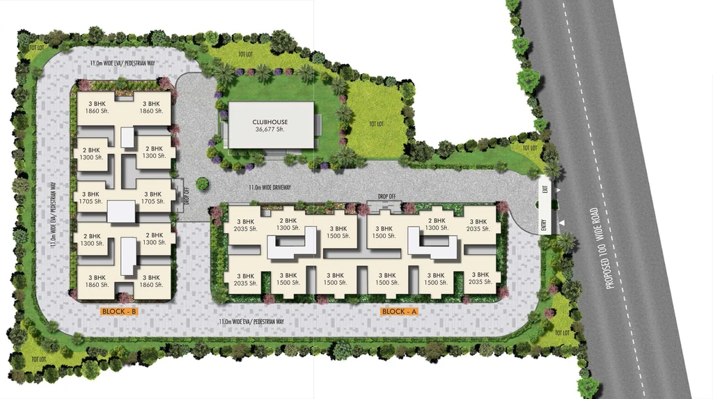 Master Plan of Aspire Spaces A3 in Mallampet, Hyderabad - Image 427734