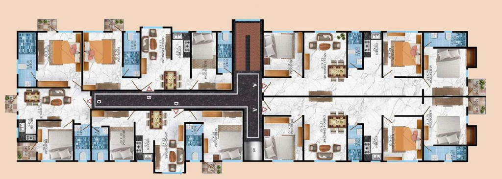 Floor Plan of Tridevs Amrit in Lalmati, Guwahati - Image 427882