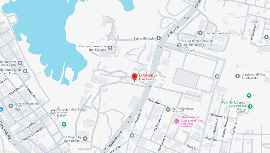 Location of Auro Sapphire in Kondapur, Hyderabad - Image 427739