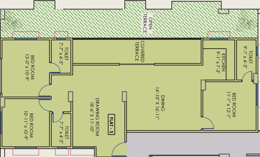 3 BHK Flat in Tulsa Revanta in Lalmati, Guwahati - Image 928215
