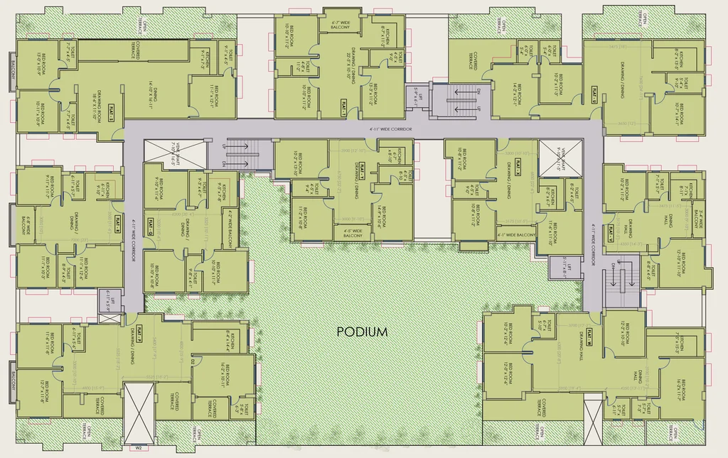 Floor Plan of Tulsa Revanta in Lalmati, Guwahati - Image 427911