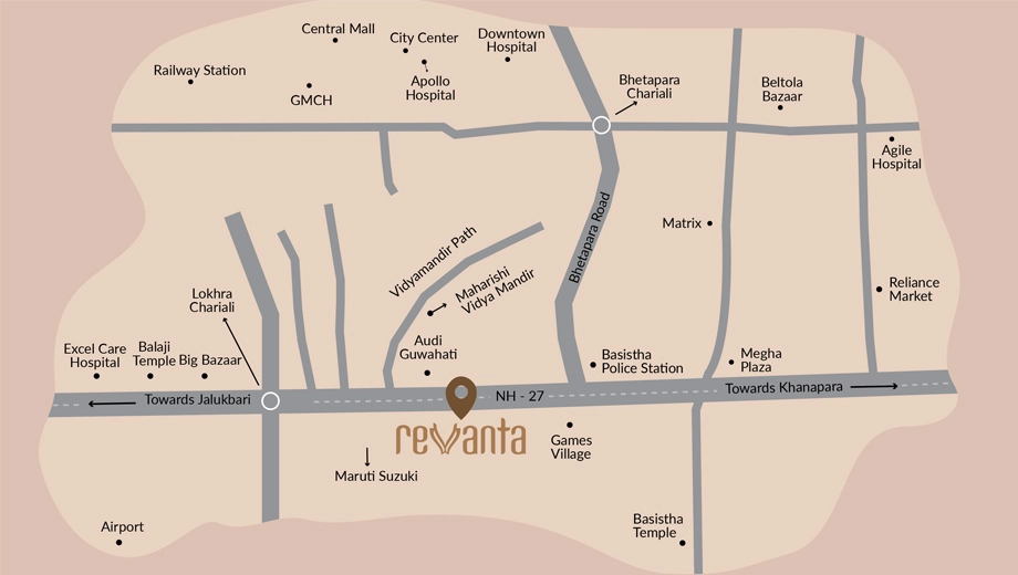 Location of Tulsa Revanta Commercial in Lalmati, Guwahati - Image 427916