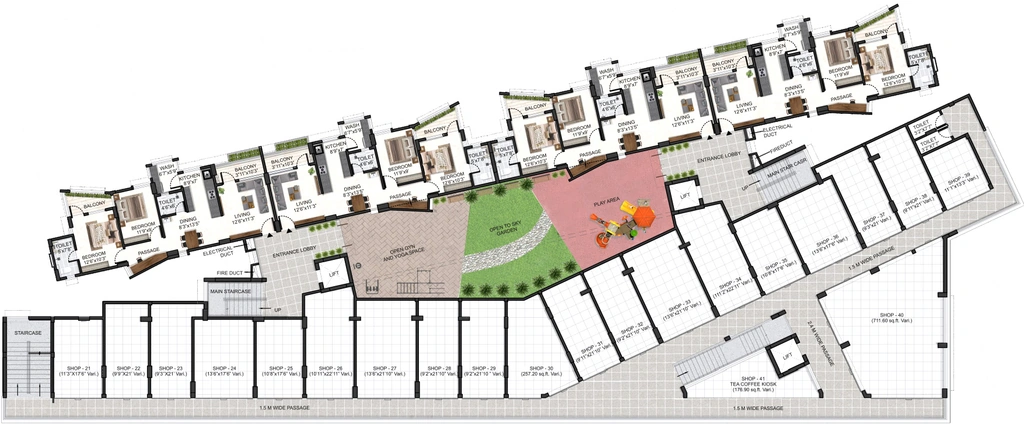 Floor Plan of Commercial Bhagirath Mangalam in Kalmeshwar, Nagpur - Image 427763
