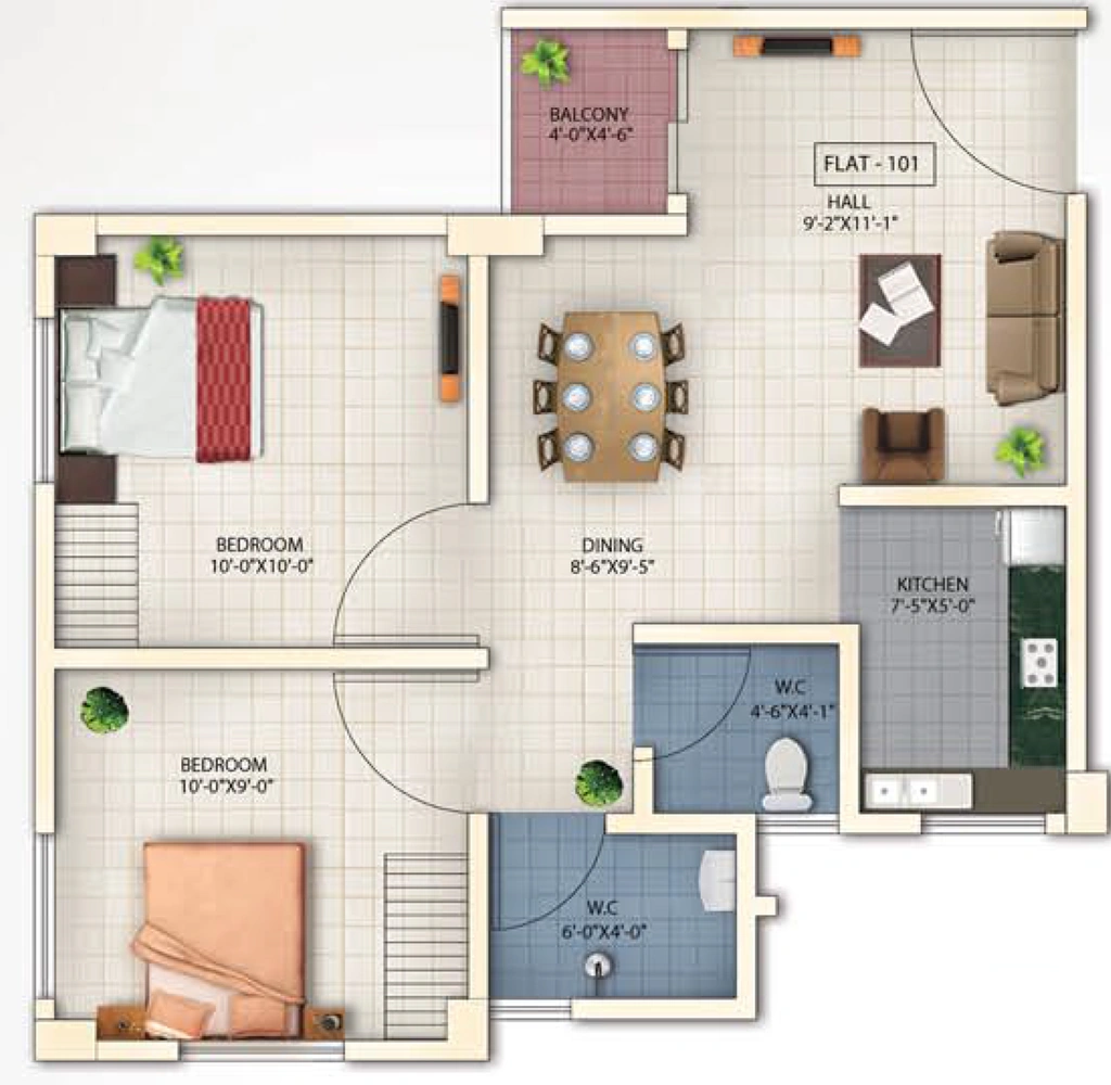 2 BHK Flat in Universal Ecogreens in Lokhra, Guwahati - Image 928232