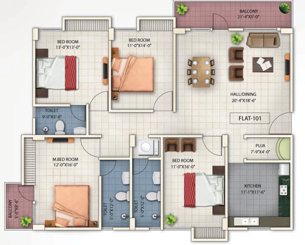4 BHK Flat in Universal Ecogreens in Lokhra, Guwahati - Image 928237