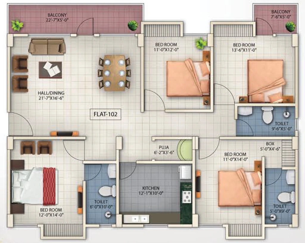 4 BHK Flat in Universal Ecogreens in Lokhra, Guwahati - Image 928236
