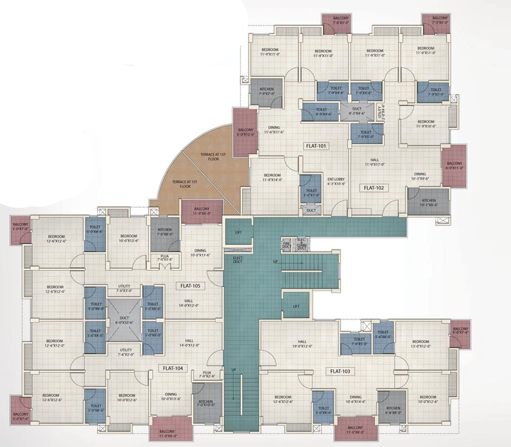 Floor Plan of Universal Ecogreens in Lokhra, Guwahati - Image 427939