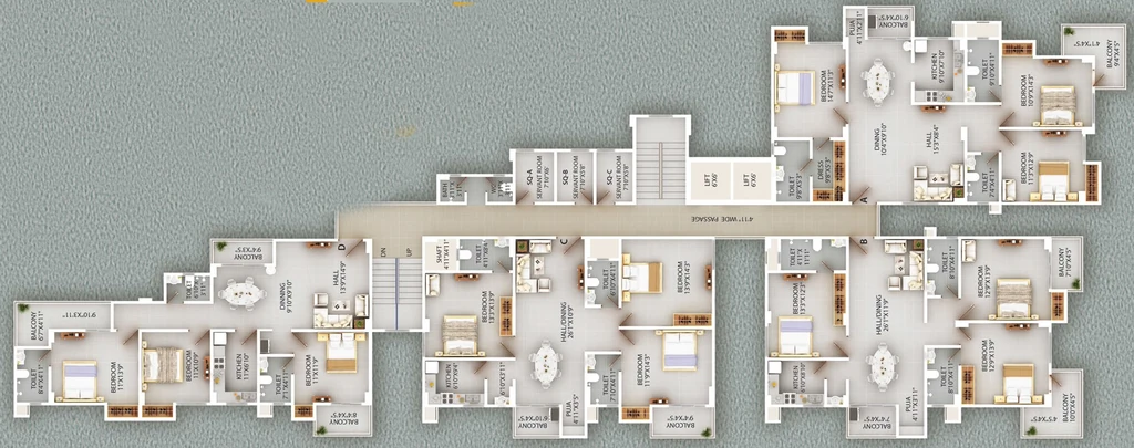 Floor Plan of Uttarayan Dwarka in Ulubari, Guwahati - Image 427967