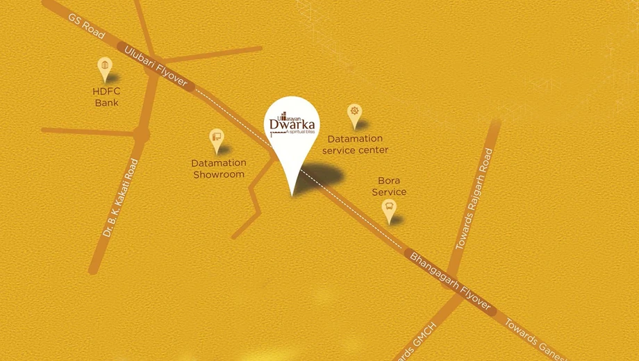 Location of Uttarayan Dwarka in Ulubari, Guwahati - Image 427966