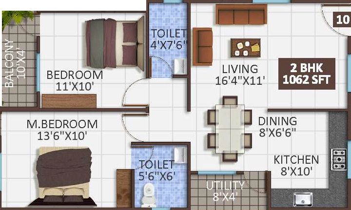 2 BHK Flat in Endeavour Evara in Electronic City, Bangalore - Image 928170