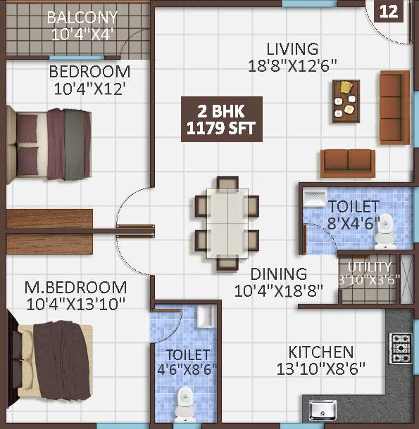 2 BHK Flat in Endeavour Evara in Electronic City, Bangalore - Image 928171