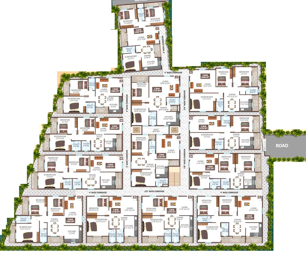 Floor Plan of Endeavour Evara in Electronic City, Bangalore - Image 427777
