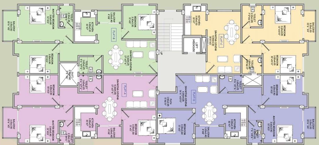 Floor Plan of Prabhat Enclave in Lokhra, Guwahati - Image 427972