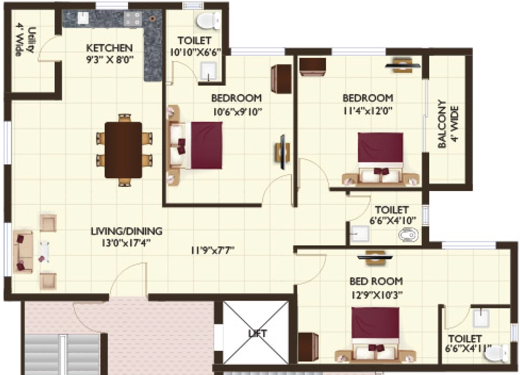 3 BHK Flat in Punit Enclave Block C in null, Ranchi - Image 928190