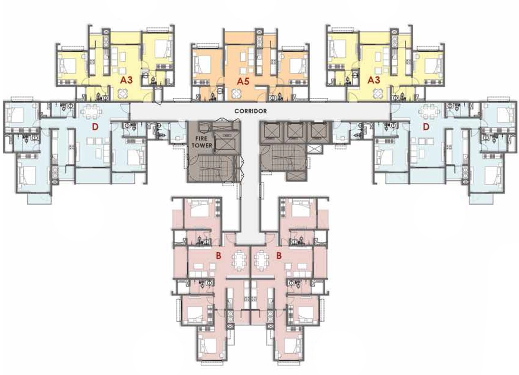 Floor Plan of Fernvale - The Prestige City in Sarjapur, Bangalore - Image 427902
