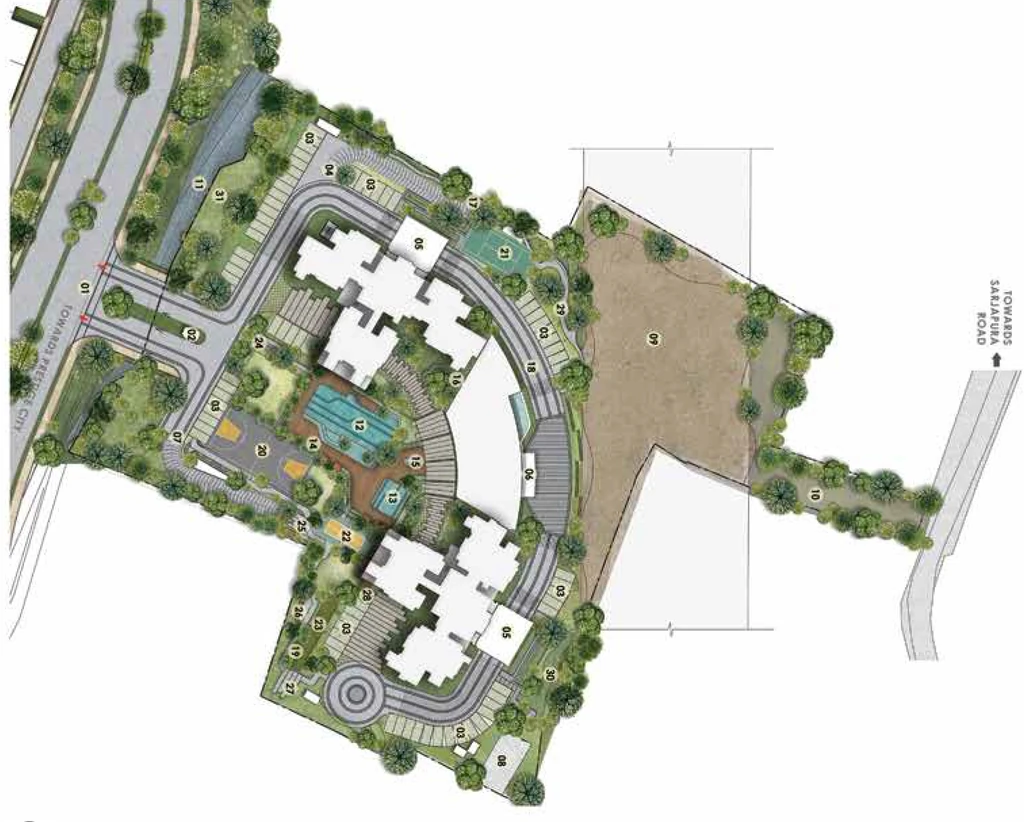 Master Plan of Fernvale - The Prestige City in Sarjapur, Bangalore - Image 427903