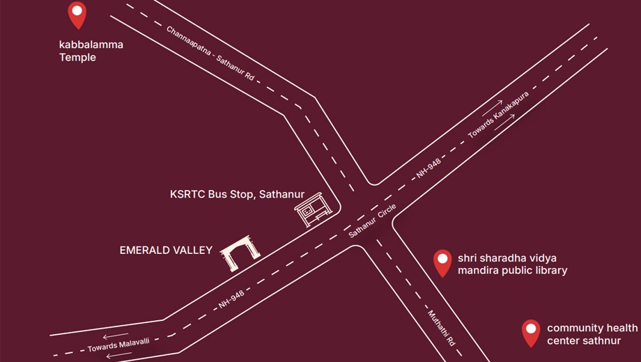 Location of PMV Emerald Valley in Kanakapura, Bangalore - Image 427960