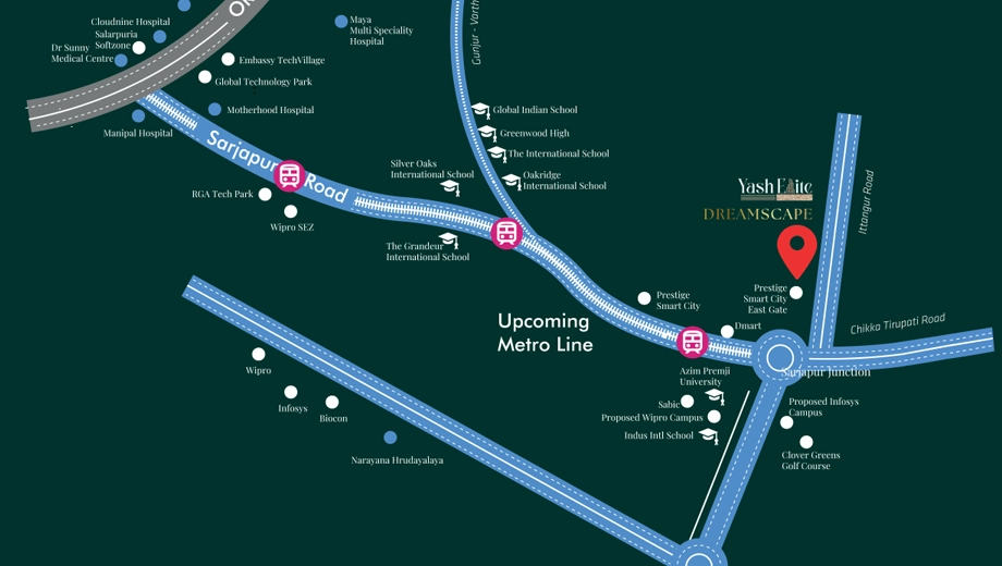 Location of Yash Dream Scape in Sarjapur, Bangalore - Image 428012