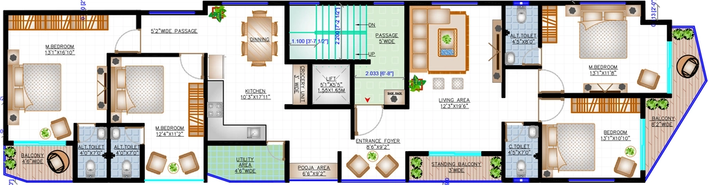 4 BHK Flat in Le Vedda Arcade in New Manish Nagar, Nagpur - Image 928265