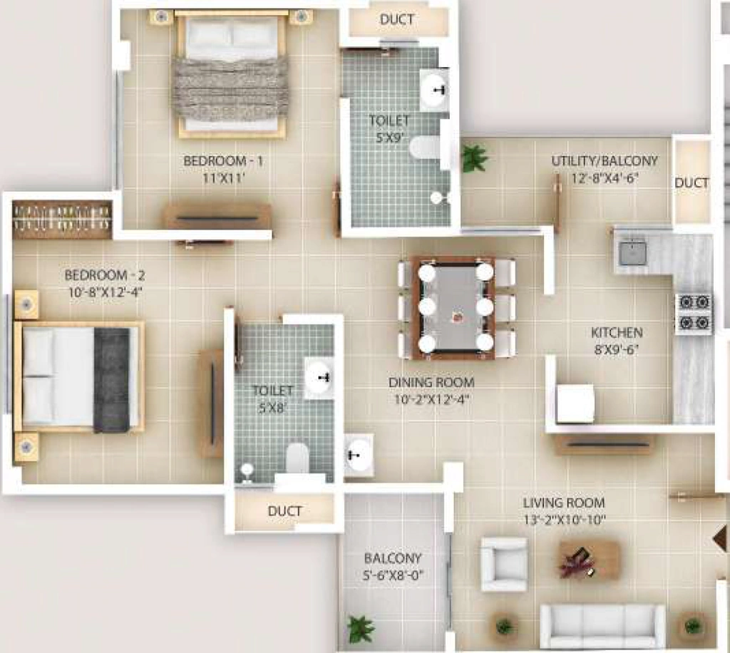 2 BHK Flat in RJB Centauri Dharapur in Dharapur, Guwahati - Image 928283