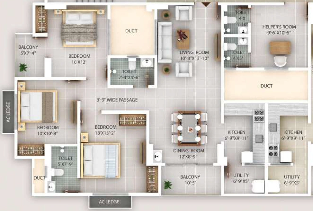 3 BHK Flat in RJB Centauri Dharapur in Dharapur, Guwahati - Image 928286
