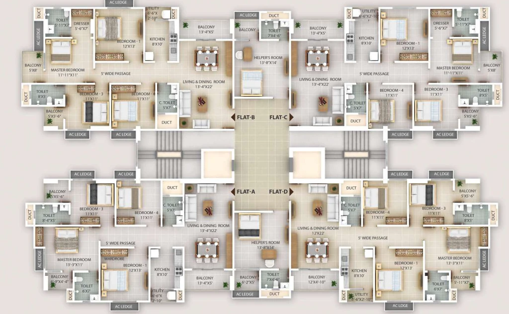 Floor Plan of RJB Centauri Dharapur in Dharapur, Guwahati - Image 428080