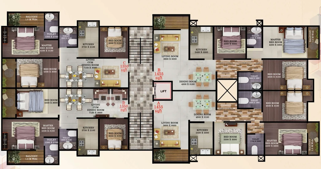 Floor Plan of Jovi Enclave in Bagharbari, Guwahati - Image 428039