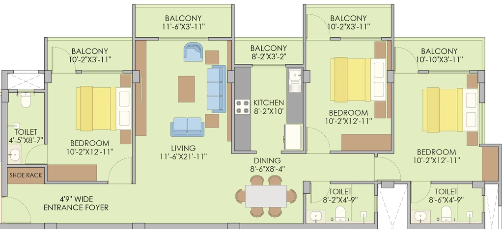 3 BHK Flat in Rameshwaram Devkinandan Apartment in Morabadi, Ranchi - Image 928272