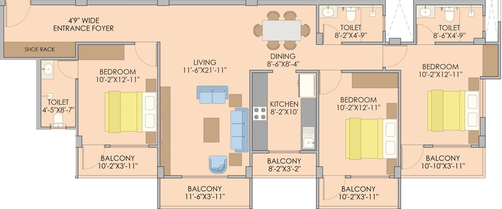 3 BHK Flat in Rameshwaram Devkinandan Apartment in Morabadi, Ranchi - Image 928273