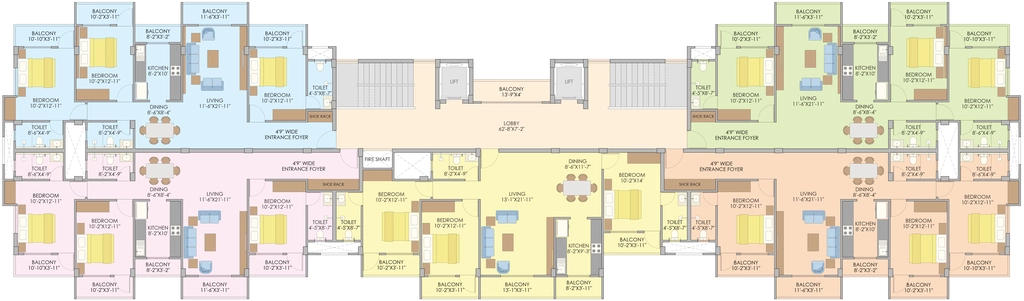 Floor Plan of Rameshwaram Devkinandan Apartment in Morabadi, Ranchi - Image 428044