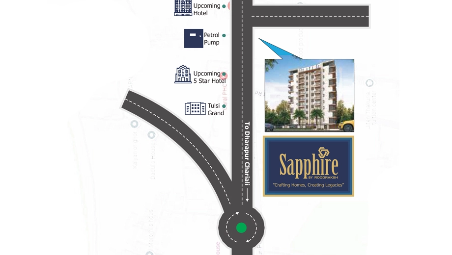 Location of Roodraksh Sapphire in Dharapur, Guwahati - Image 428092
