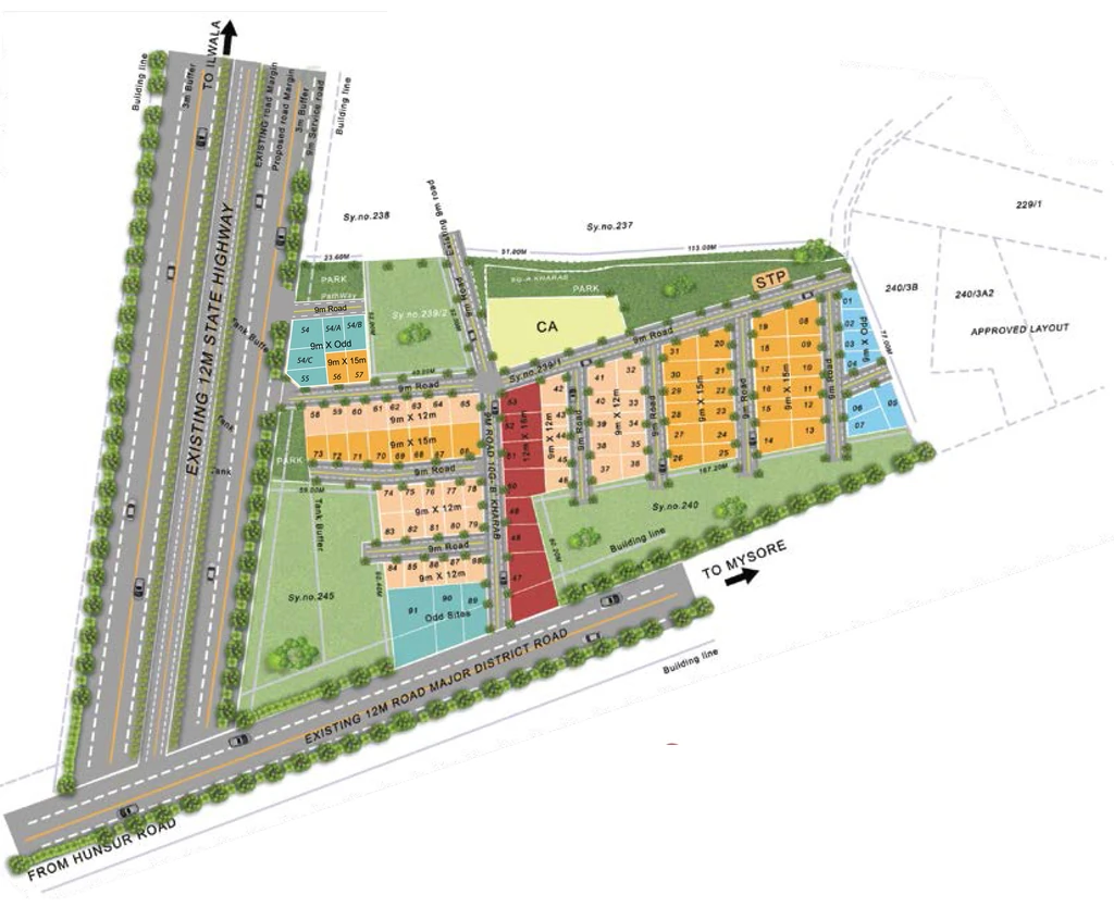 Master Plan of Bhima Poorva Phalguni in Yelwala, Mysore - Image 428216