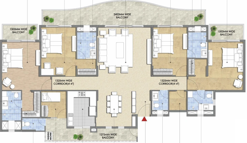 4 BHK Flat in ZM The Royal Retreat in Gomti Nagar Extension, Lucknow - Image 928292