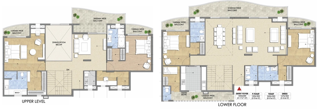 4 BHK Duplex in ZM The Royal Retreat in Gomti Nagar Extension, Lucknow - Image 928294