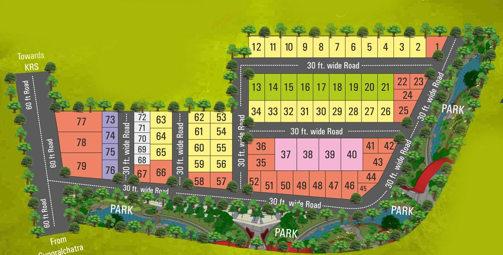 Master Plan of Chamundeshwari HMR Ananda Greens in Yelwala, Mysore - Image 428207