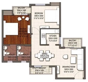 2 BHK Flat in Earthcon Emerald Gardens in IIM Road, Lucknow - Image 928306