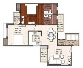 2 BHK Flat in Earthcon Emerald Gardens in IIM Road, Lucknow - Image 928307