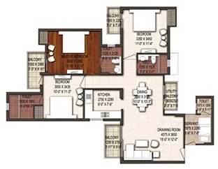 3 BHK Flat in Earthcon Emerald Gardens in IIM Road, Lucknow - Image 928309