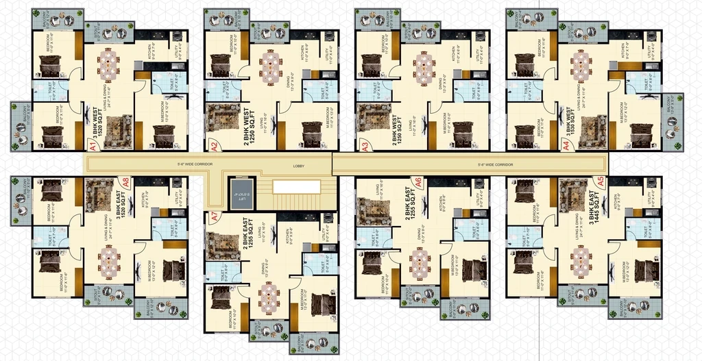 Floor Plan of LVS Greenwoods in Krishnarajapuram, Bangalore - Image 428389