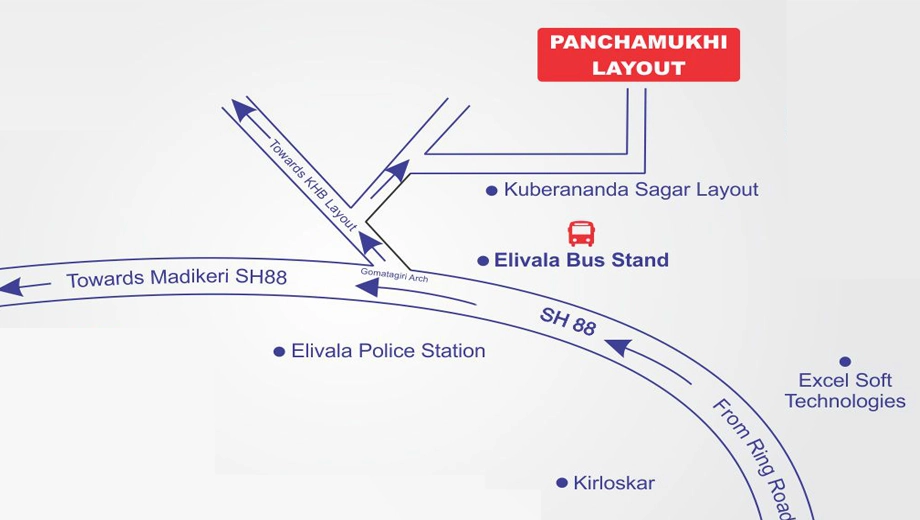 Location of Shoba Panchamukhi Layout in Yelwala, Mysore - Image 428169