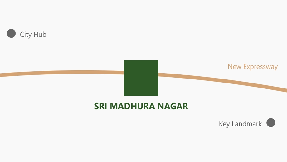 Location of Sri Madhura Nagar in Yelwala, Mysore - Image 428264