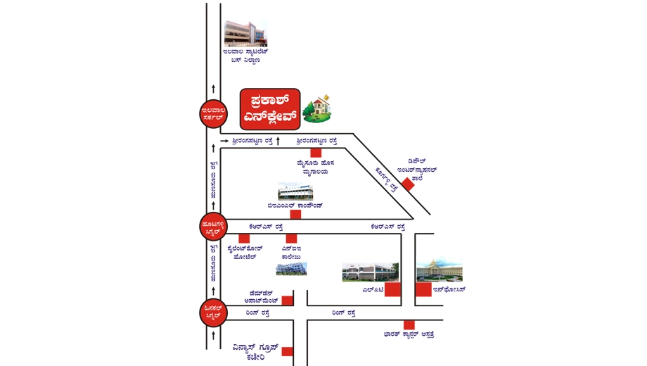 Location of Vinyas Prakash Enclave in Yelwala, Mysore - Image 428258