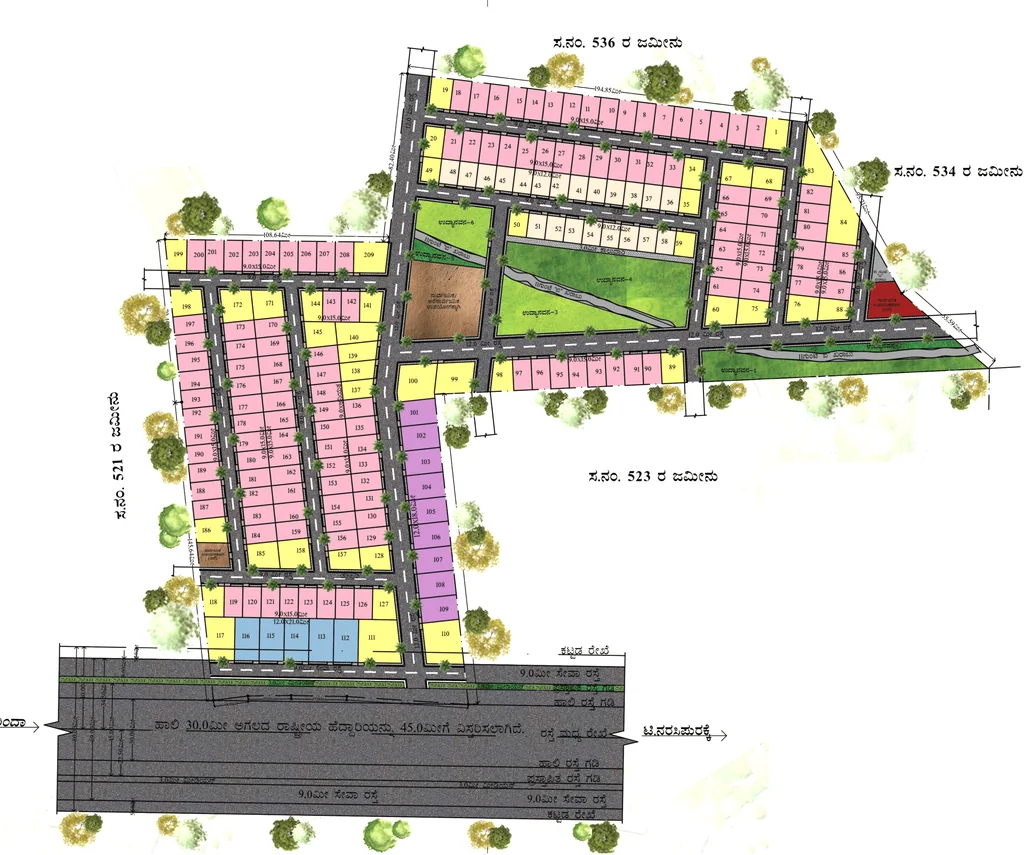 Master Plan of Ncorp Smart Homes in Varakodu, Mysore - Image 428358