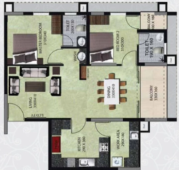 2 BHK Flat in Cordial Dhanuss in Sasthamangalam, Thiruvananthapuram - Image 928420