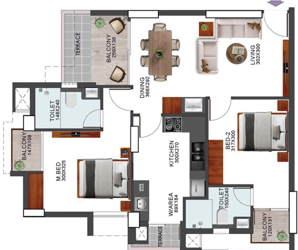 2 BHK Flat in Cordial Pavilion Heights in Kazhakootam, Thiruvananthapuram - Image 928431