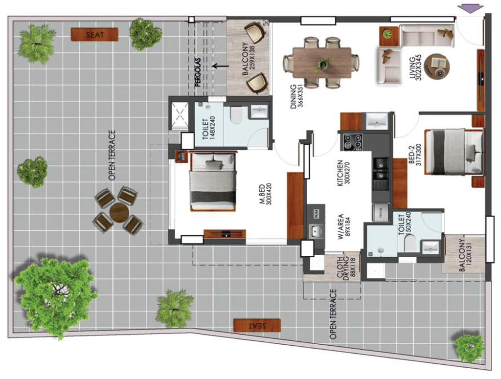 2 BHK Flat in Cordial Pavilion Heights in Kazhakootam, Thiruvananthapuram - Image 928432