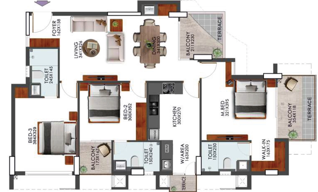 3 BHK Flat in Cordial Pavilion Heights in Kazhakootam, Thiruvananthapuram - Image 928434