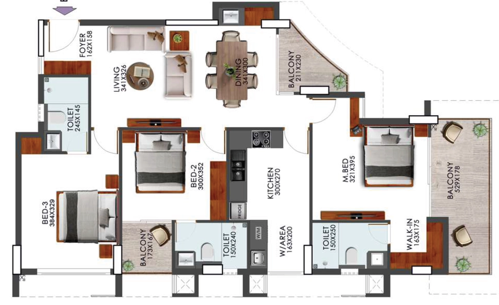 3 BHK Flat in Cordial Pavilion Heights in Kazhakootam, Thiruvananthapuram - Image 928435